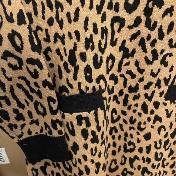 J. Crew Leopard Sweater Dress NWT - Picture 3 of 5